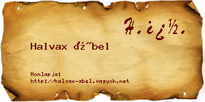 Halvax Ábel névjegykártya